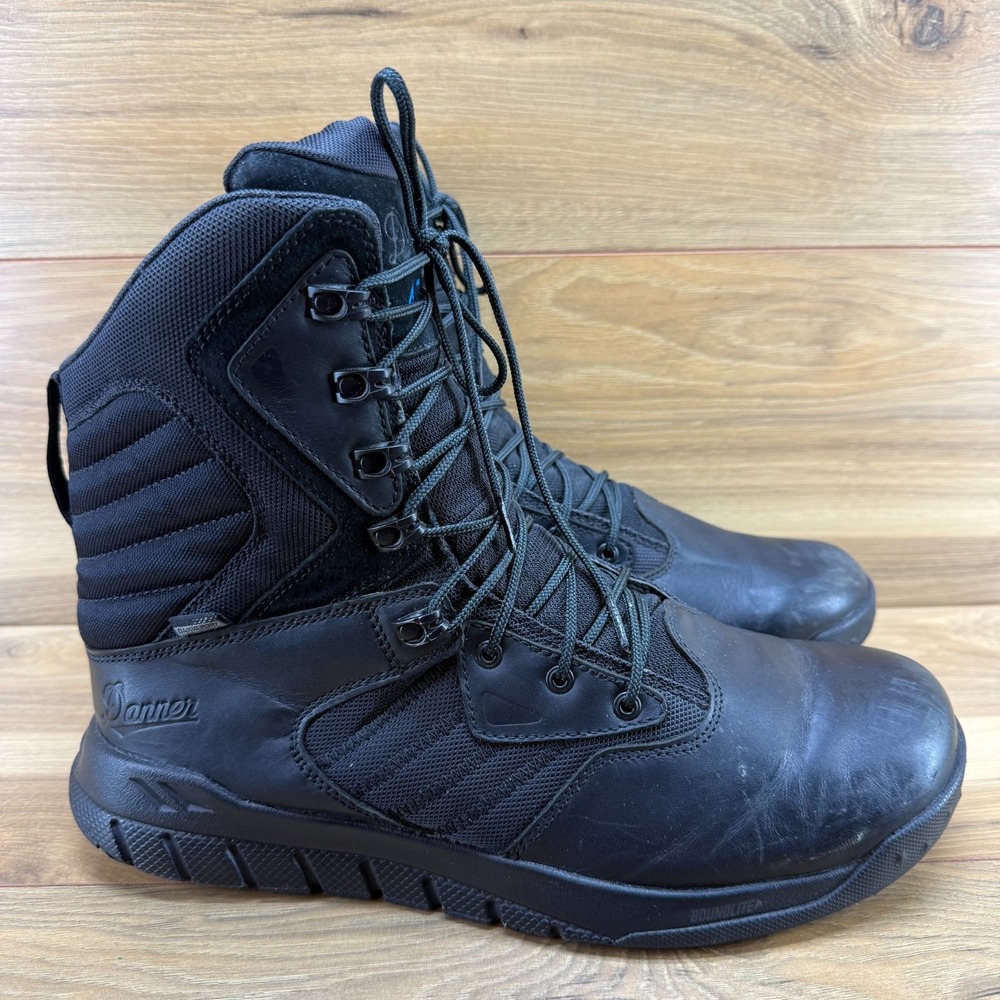 Danner Instinct Tactical Side Zip Boots 13 EE Black Leather Duty Officer 400 G